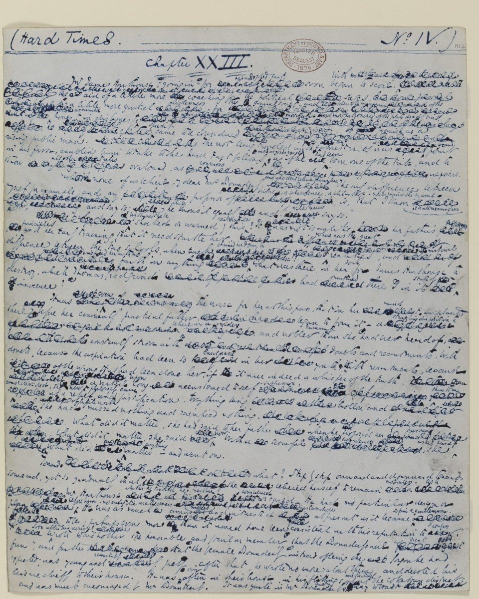 V_and_A's tweet photo. Charles Dickens was born #OnThisDay in 1812. 

As the most popular British novelist of the Victorian era, Dickens crafted some of English literature's most iconic characters, including Ebenezer Scrooge, David Copperfield, Oliver Twist and Miss Havisham.

The enduring appeal of his novels and short stories is such that they have never gone out of print.

🎨Oil painting, 'Charles Dickens', William Powell Frith, 1859
✍️Original manuscript of Hard Times, by Charles Dickens, vol. 2, England, 1854
✍️Original manuscript of A Tale of Two Cities, by Charles Dickens, vol. 2, England, 1859
🖼️Poster advertising an exhibition held at the V&A, reproducing a portrait of Dickens by I.O. Barlow after W.P. Frith; Colour offset lithograph; Design by Peter Branfield; Great Britain; 1970