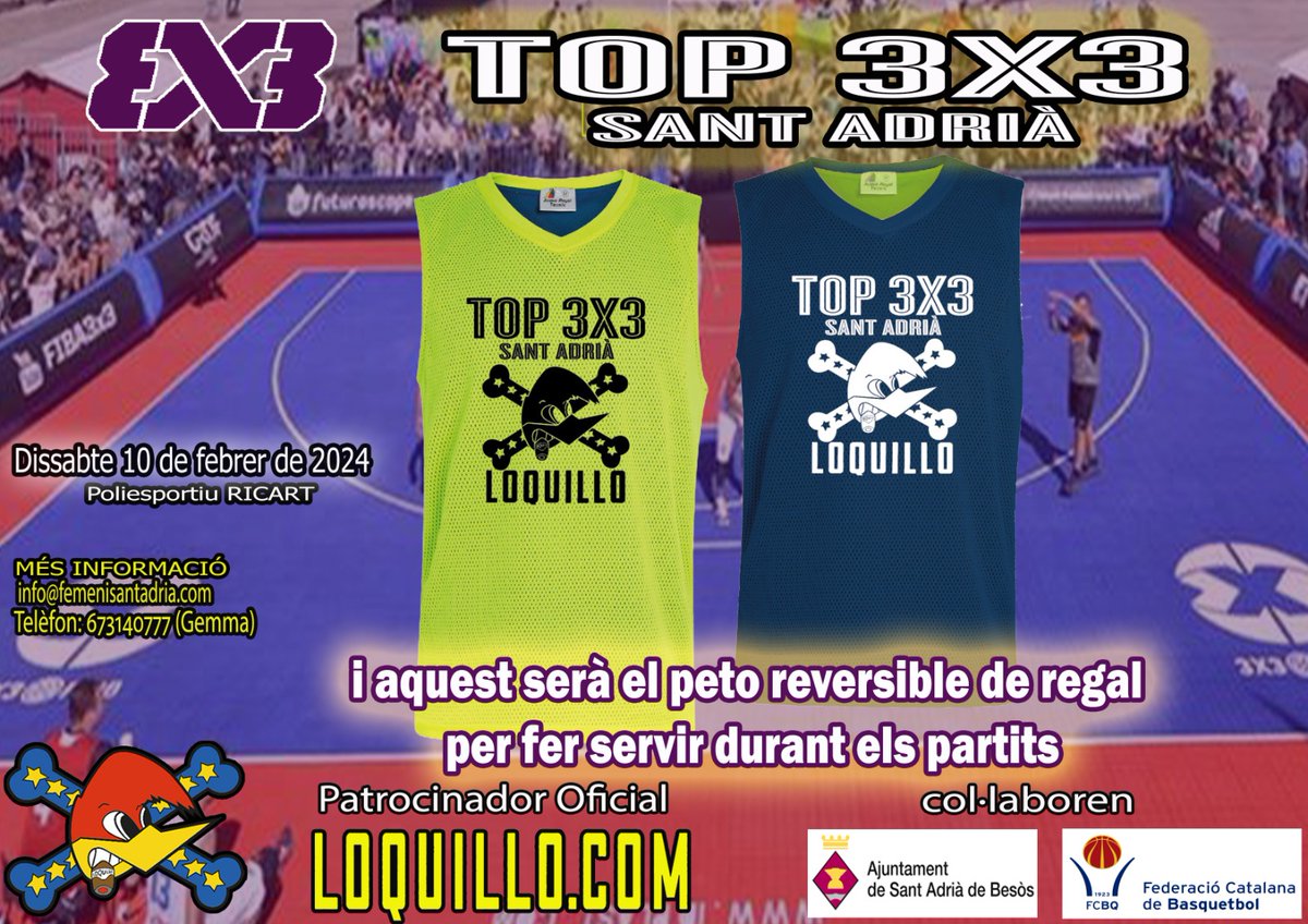 FemSantAdria's tweet photo. ⛹🏼‍♀️𝗧𝗢𝗣 3𝗫3 𝗦𝗔𝗡𝗧 𝗔𝗗𝗥𝗜𝗔̀ 

🚨I l'espectacle del 3x3 havia de tenir unes samarretes a l'alçada que es mereix! 

A que són molt molones?

👉Encara hi ets a temps!! Inscriu-te!

✅https://t.co/4wCalQgZlT

#ForçaLiles 💜
#TOP3X3SANTADRIÀ 🏀
@loquillo https://t.co/xVwb74KZn5
