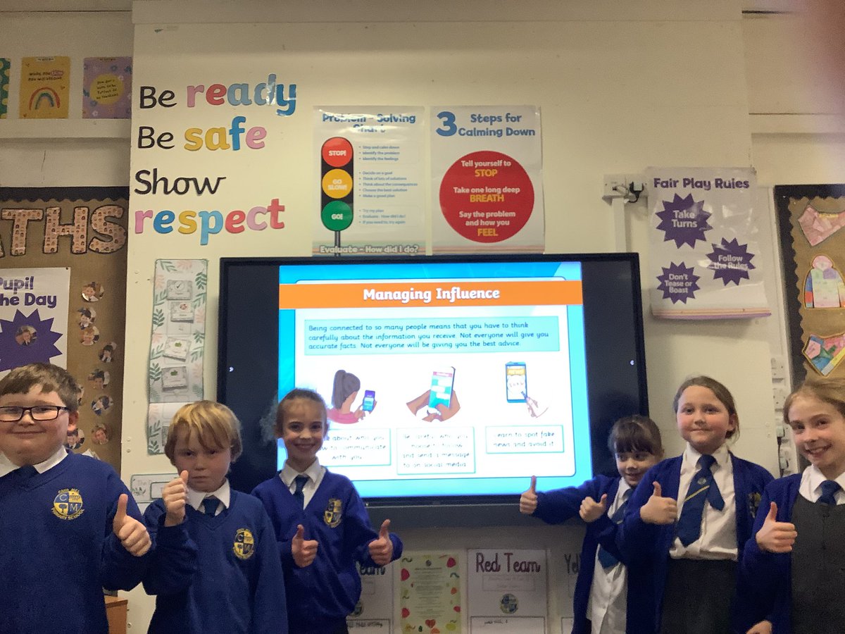 MissRCMP's tweet image. Class 5 have enjoyed discussing how to stay safe online and navigating influence #OnlineSafety #teamcarrmill #carrmillcomputing