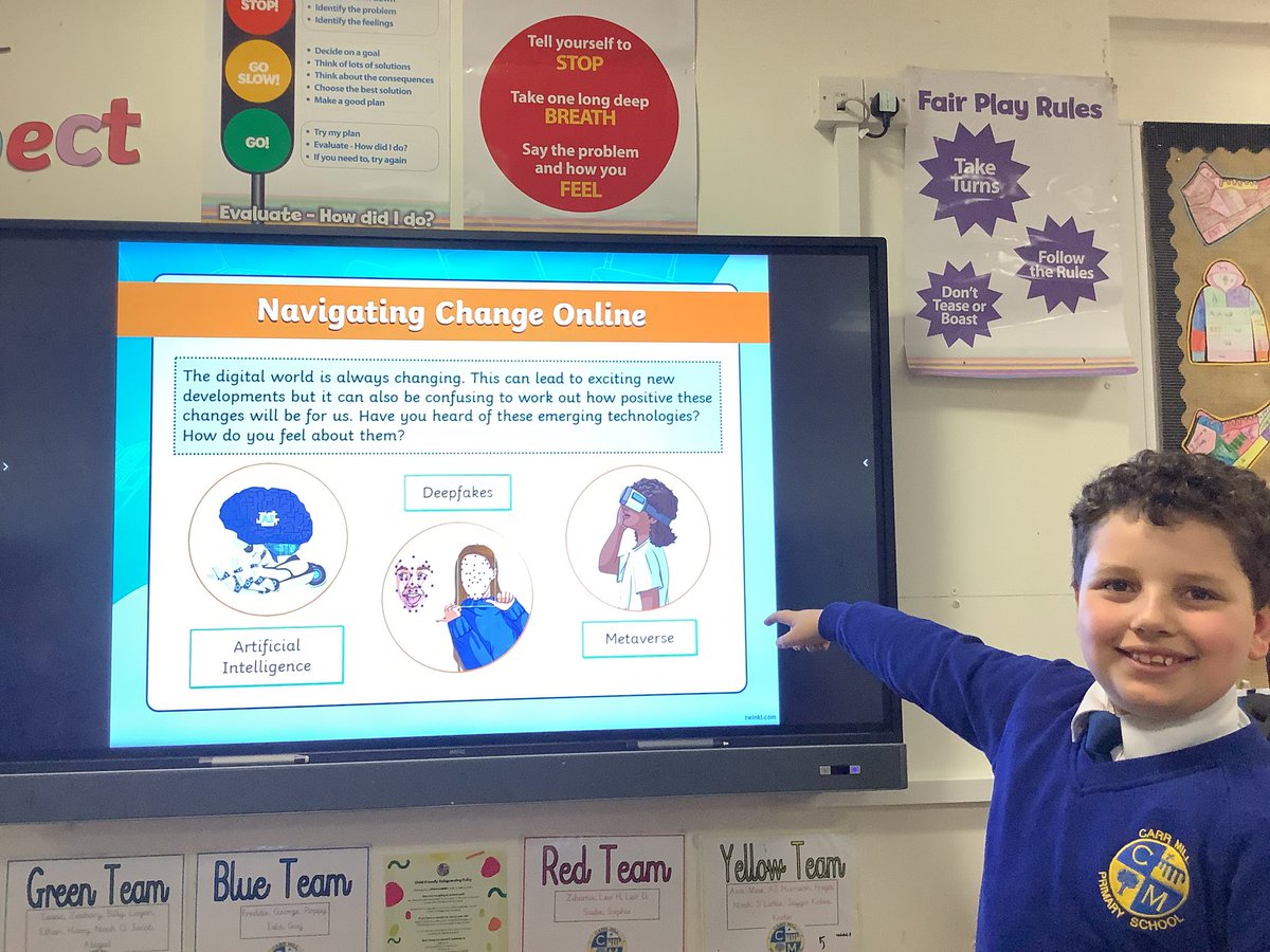 MissRCMP's tweet image. Class 5 have enjoyed discussing how to stay safe online and navigating influence #OnlineSafety #teamcarrmill #carrmillcomputing