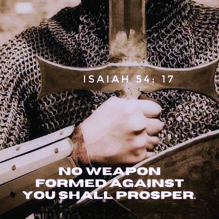 Liz_529's tweet photo. “No weapon formed against you shall prosper, And every tongue which rises against you in judgment You shall condemn. This is the heritage of the servants of the LORD, And their righteousness is from Me,” Says the LORD. - Isaiah 54:17 https://t.co/lFYCGEKwTI