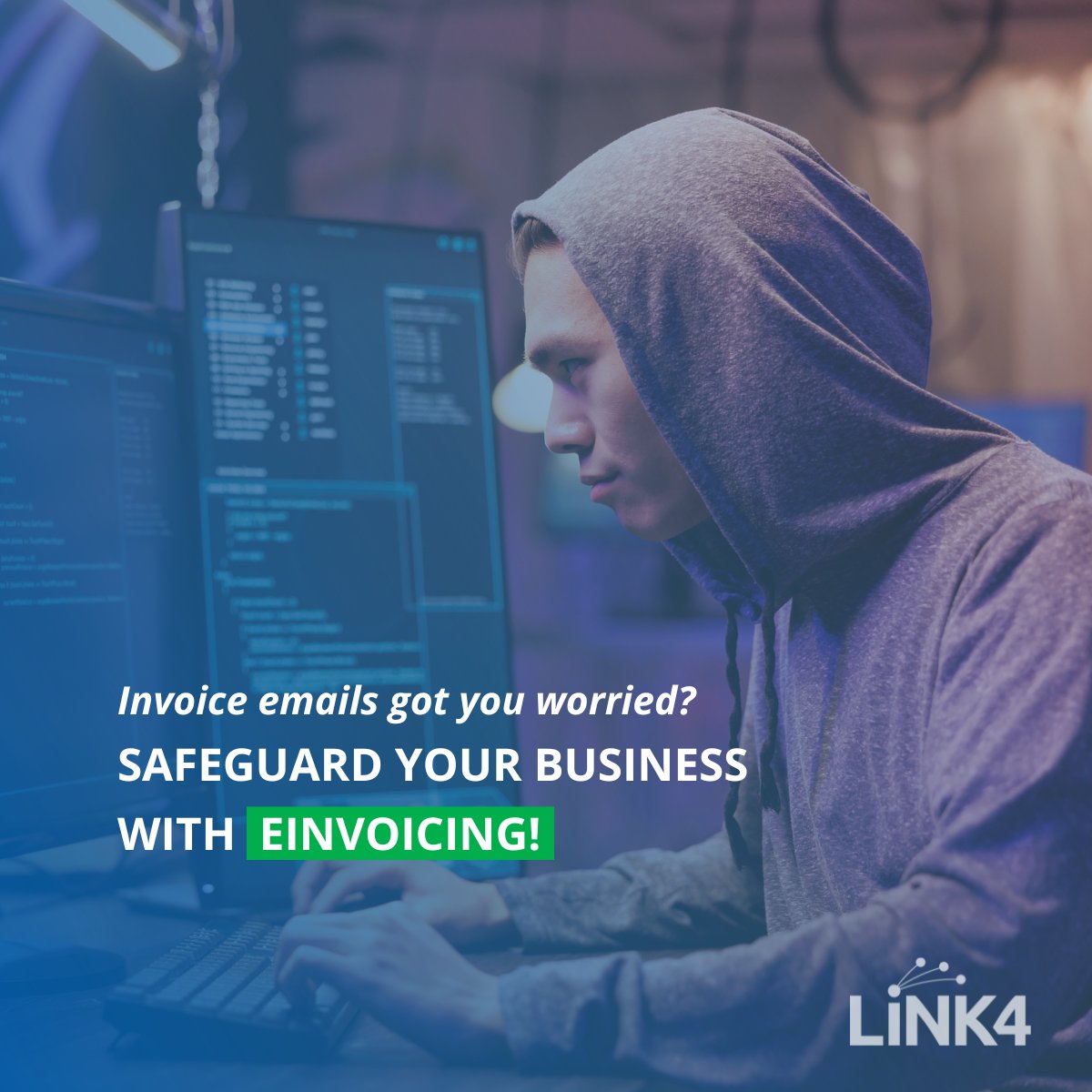 Invoice scams are on the rise! Protect your business with secure #eInvoicing. Avoid risky emails and embrace seamless and safe invoicing. Learn more: zurl.co/Lzi3 

#Link4 #StopScams