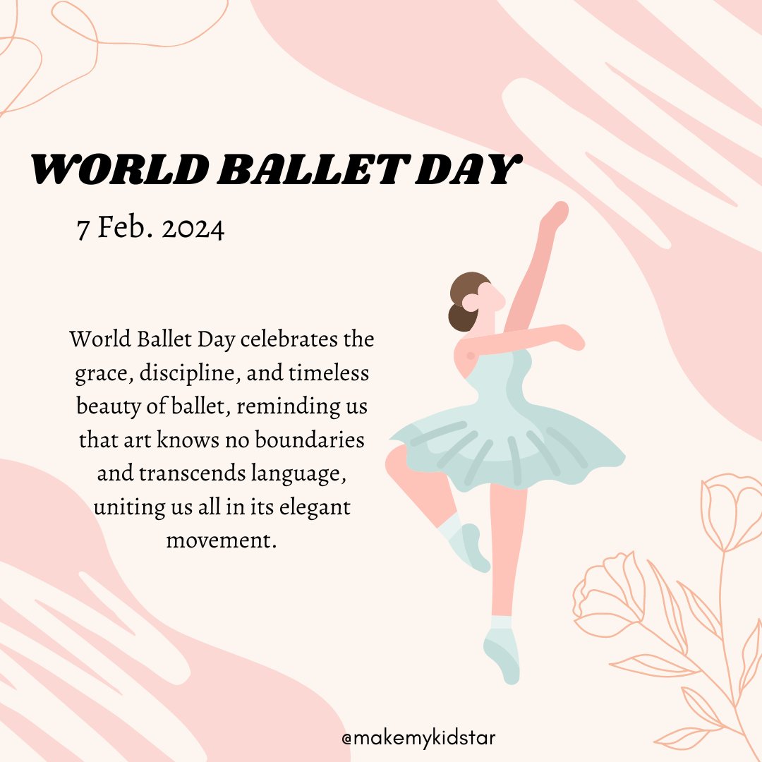 As dancers take the stage, the enchanting allure of ballet unfolds, weaving a tapestry of enchantment and wonder that transcends time and space, celebrated on this World Ballet Day.
#worldballetday #ballet #balletdancer #balletpost #art #dance #balletlovers #makemykidstar #mmks