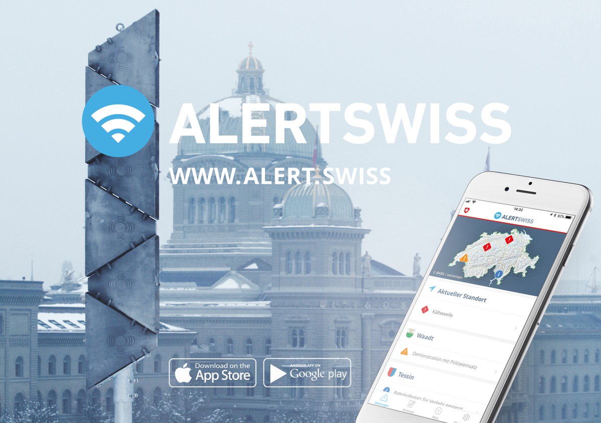 Heute findet in der ganzen Schweiz der jährliche #Sirenentest 📢🚨 statt. Wie in den beiden letzten Jahren werden auch die #Alertswiss-Kanäle 📲 getestet. 

Weitere Informationen: sirenentest.ch