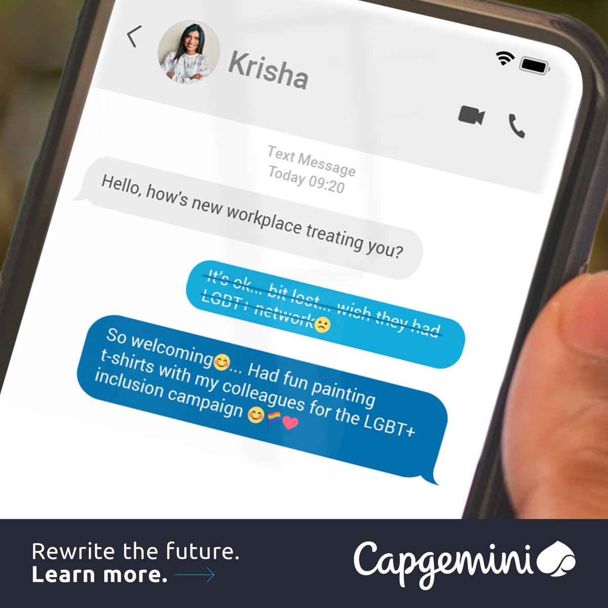 CapgeminiEngIN's tweet photo. Rewrite the future of your career with a diverse team.

We work together to promote diversity, equity, and inclusion in the workplace and society.

#GetTheFutureYouWant at Capgemini➡️https://t.co/cYF4r5DDWB
 
#LifeAtCapgemini https://t.co/tTsStGOtoB