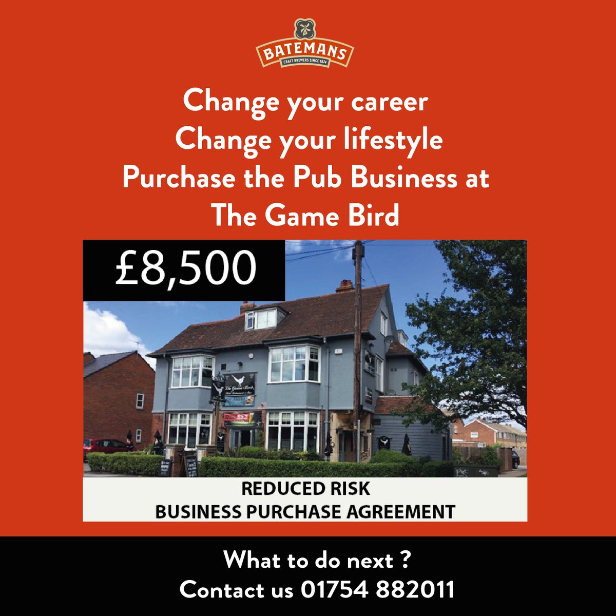 batemansbrewery's tweet photo. Change your career
Change your lifestyle
Purchase the Pub Business at The Game Bird:
► Low ingoing from £8,500
► £250 weekly rent
► Quality family living accommodation
►Two days off per week
Info:
https://t.co/JYhLbECNPs
Contact us 01754 882011
#Batemans #RunAPub https://t.co/4LuAMypUvZ