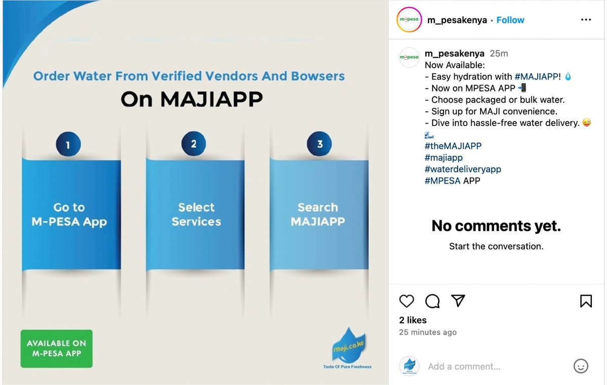 A big congratulations to our clients MNOCK LTD for listing of their flagship product - MAJI APP, on M-PESA Super App. We are proud to be providing the technology and infrastructure on which MAJI APP runs under the hood.

#ByBrainverse