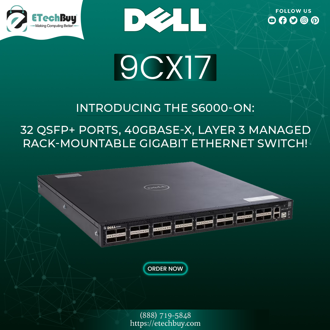 _ETechBuy's tweet image. The future of networking is here!  
Introducing the Dell S6000-ON, a powerhouse switch with 32 QSFP+ ports and advanced Layer 3 features.  Simplify, scale, and conquer your network challenges.  
Order at: shorturl.at/vAFOR

#DellNetworking #S6000ON #Layer3Switch #DataCenter
