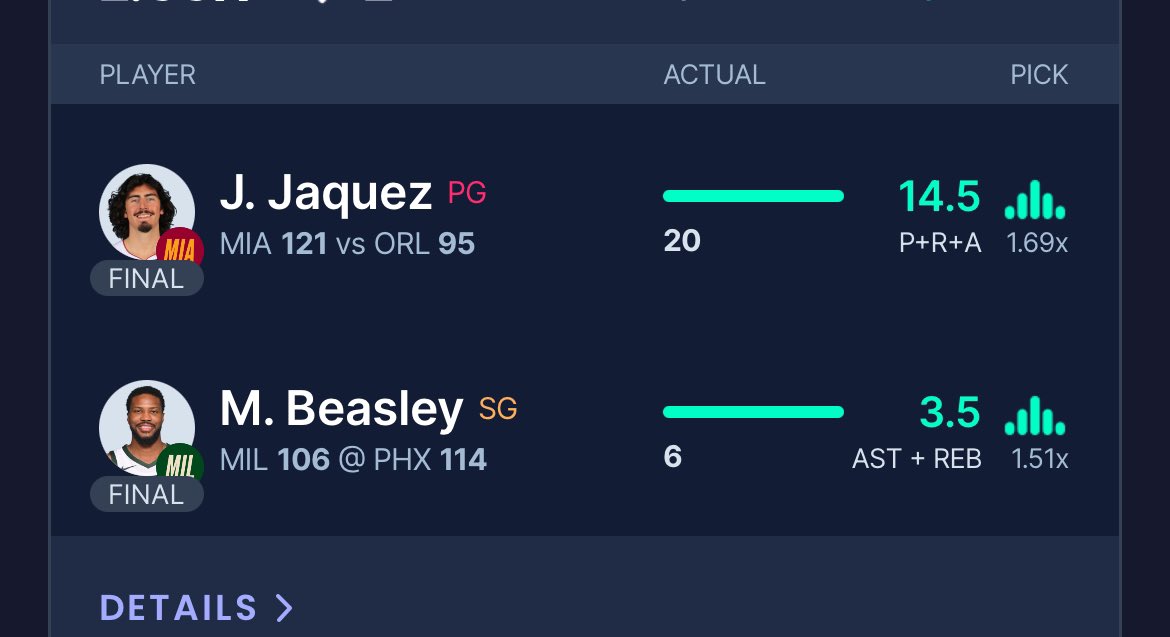 leakprizepicks's tweet photo. Cash both sleeper plays last 2 nights . Going for night 3 😈#prizepicks #NBAX #GamblingCommunity #prizepicklocks #SportsBettingX https://t.co/cyuNhnf5QS