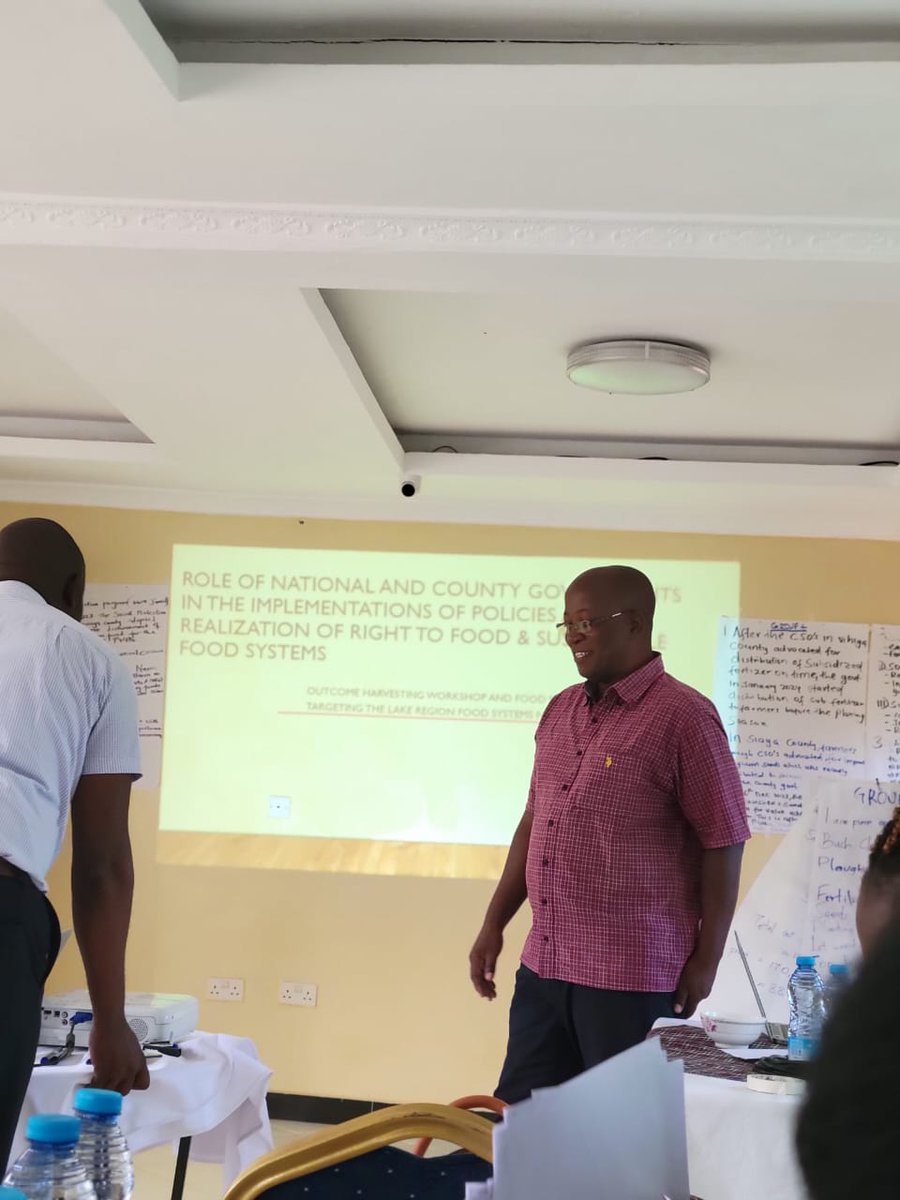 lrfsn2022's tweet photo. Day 3; 
Outcome Harvesting &amp; Food systems training in Kakamega . Today the focus is on the role of National &amp; County govt in the implementation of policies and realisation of RtAF &amp; Suistanable food systems. @Welthungerhilfe @TISAKenya https://t.co/mpk9ZU8Kmw