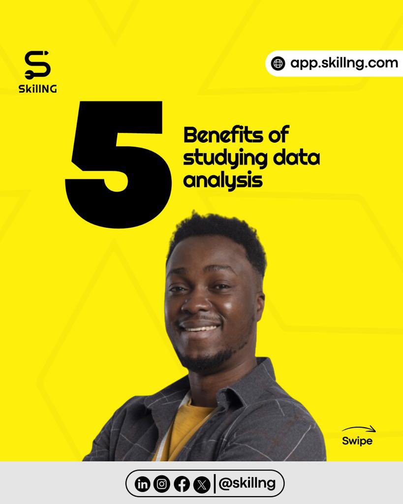 skill_ng's tweet photo. Boost your success๐จ
Know that learning data analysis as well as other tech courses helps in unlocking your growth
Here are benefits you stand to gain when learning data analysis.
#dataanalysis #productmanagement #learntech #tech #learnwithskillng https://t.co/8Ds7JNN6Sn