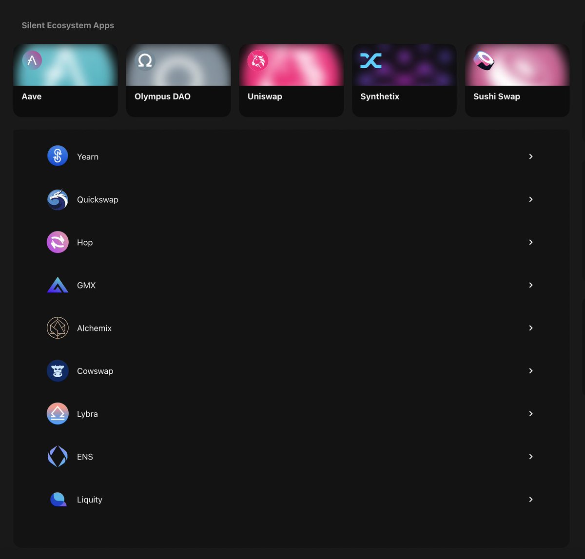 More and more applications are getting onboarded into the Silent ecosystem.  

Our vision of creating a secure value transfer layer is slowly becoming a reality. 

Onboarding silencers in 1…2…