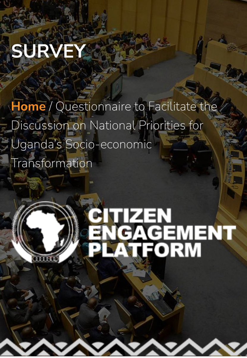 This is a call for recommendations on the priorities for #Uganda's #development. Kindly fill out these questionnaires before 9th February 2024; 1. National Priorities. citizenengagement.nepad.org/survey/fill-fo…… 2. Risk Management. citizenengagement.nepad.org/survey/fill-fo…… @_AfricanUnion @NEPAD_Agency @giz_gmbh