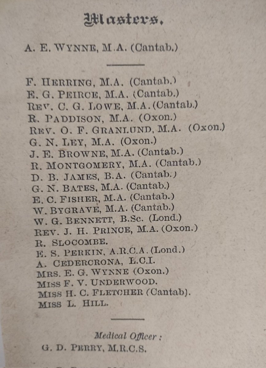 blundells_arch's tweet photo. Staff list 1918 - note the number of female staff as several masters were away fighting at the time https://t.co/UP4RfiY54K