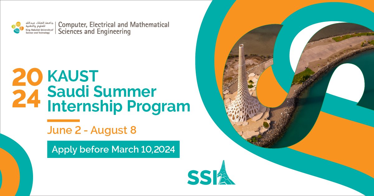 Calling Saudi students & grads! 🇸🇦 Join the #KAUST Saudi Summer Internship (#SSI) program and work with world-renowned researchers at the KAUST state-of-the-art research facilities. Learn more and apply at: cemse.kaust.edu.sa/ssi