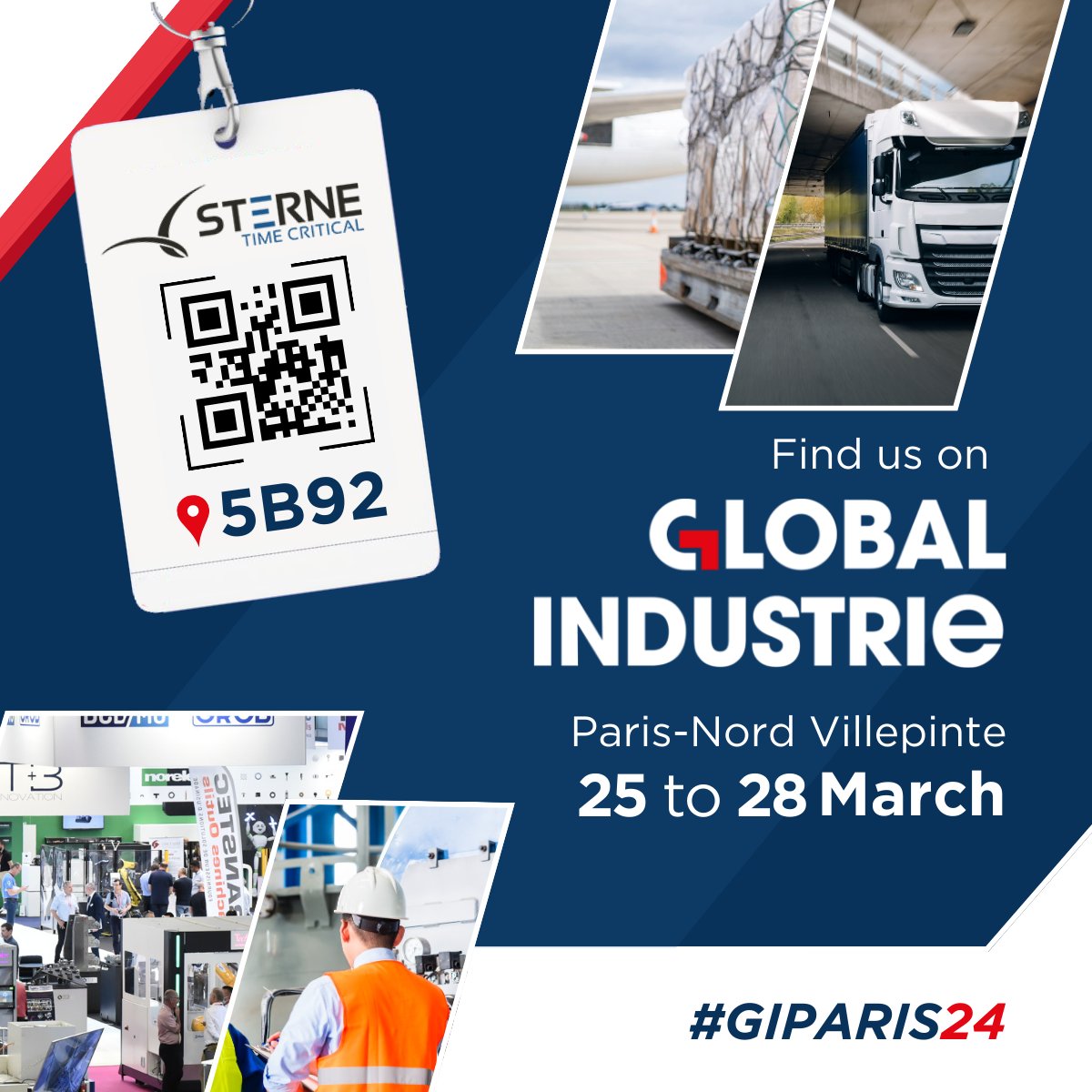 ✨Our teams will have the pleasure of being present at the #GlobalIndustrie trade show. Come visit us at booth 5B92📍to explore our #PremiumFreight solutions designed to meet the challenges of the industrial sector.🚀Register here: lnkd.in/e53Uez2y
#gi24 #timecritical