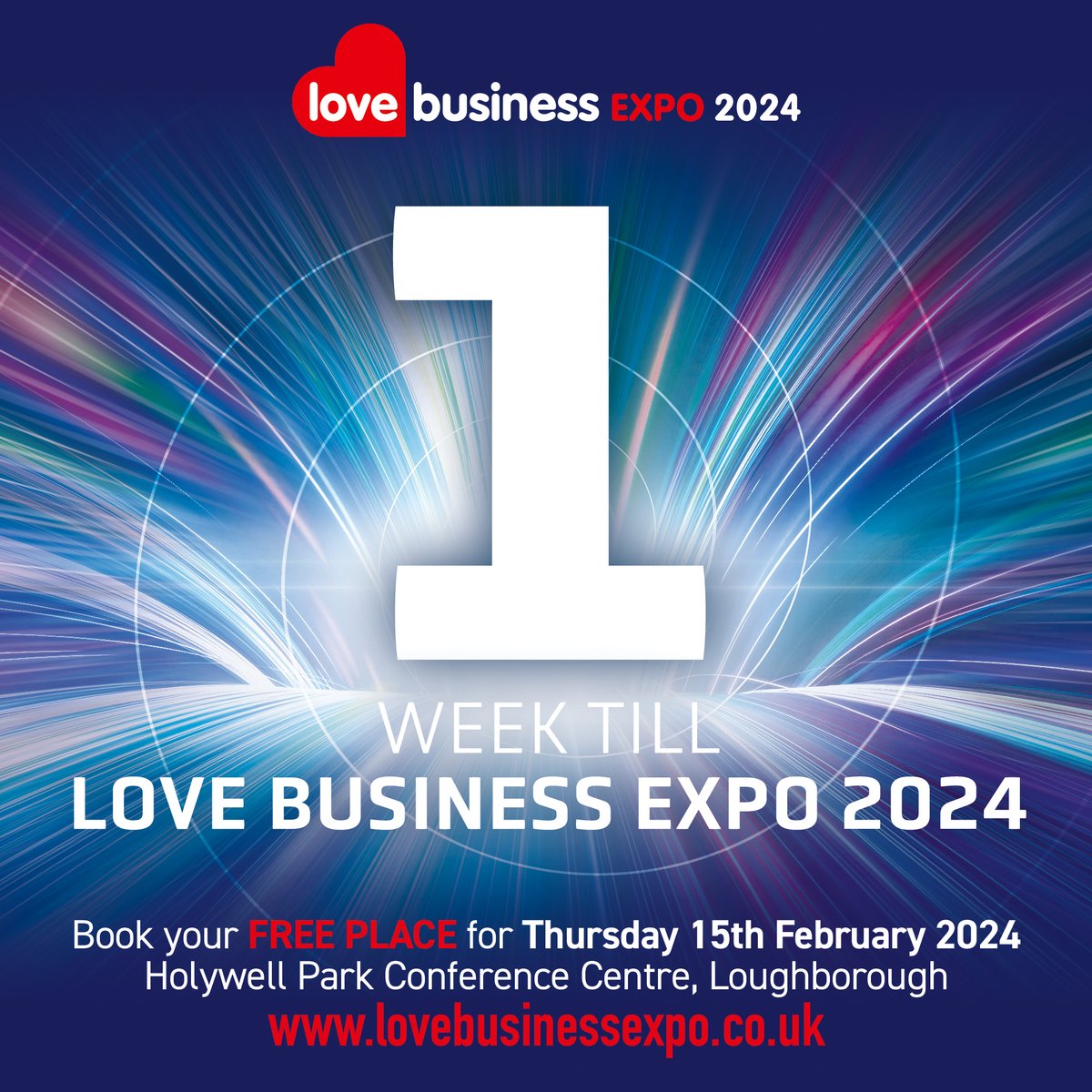 Only 1 Week till Love Business EXPO 2024! Thursday 15th February at Holywell Park Conference Centre in Loughborough.

Book your FREE delegate ticket for Love Business EXPO 2024. lovebusinessexpo.co.uk

#LoveBusinessEXPO #love #business #event #east #midlands #eastmidlands