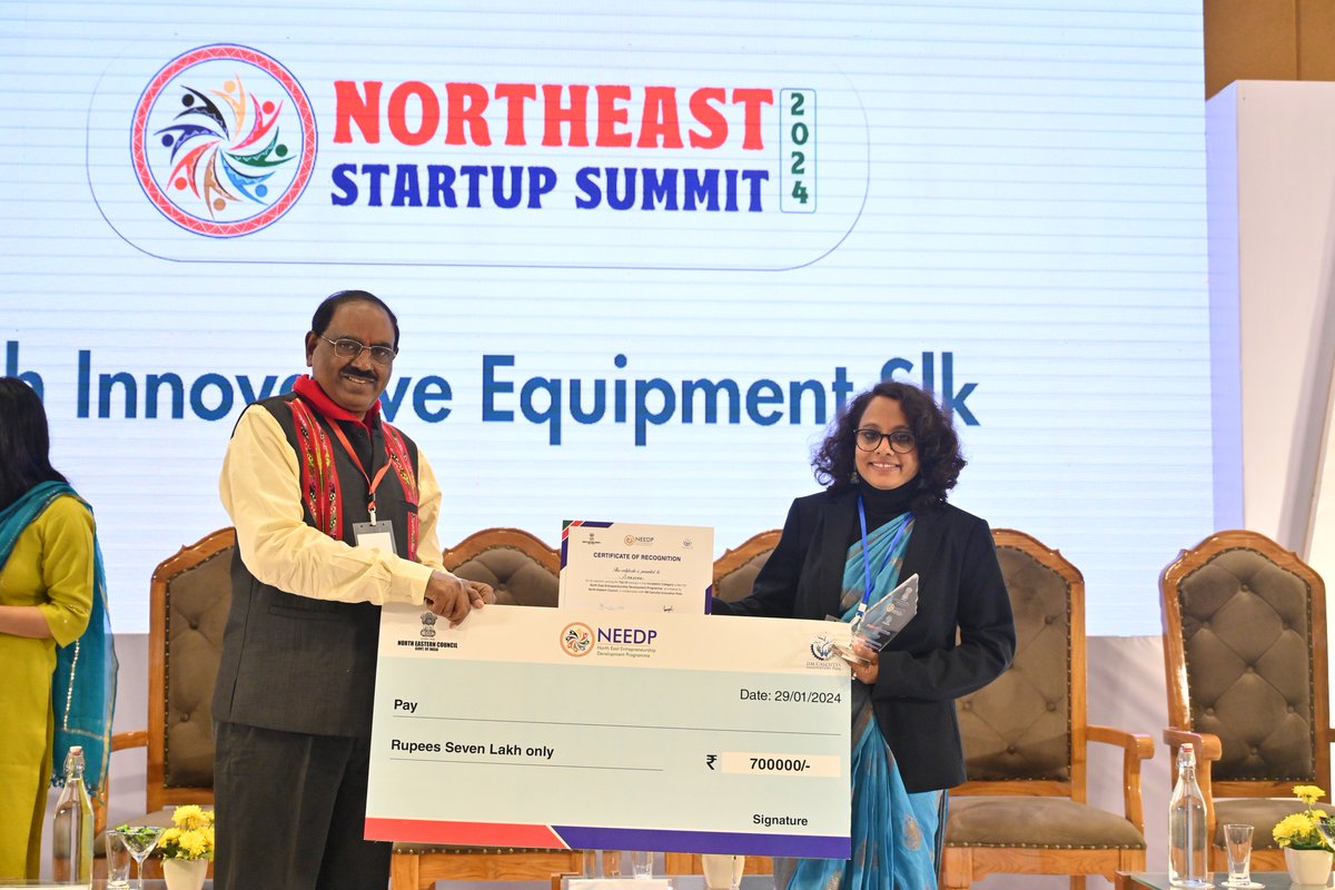 needpnec's tweet photo. We express our gratitude to the CMD of @NEDFi_Official , Shri @PVSLNMURTY1 , for adding #value to the #Northeast #Startup #Summit with his #gracious #presence.  
@MDoNER_India 
@NEC_GoI 
@startupindia 
@IIMCIP https://t.co/4Thjrcckib