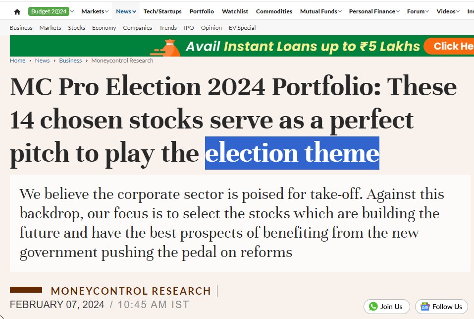 'Election Theme'
Shabash @moneycontrolcom !

#KheloIndiaKhelo