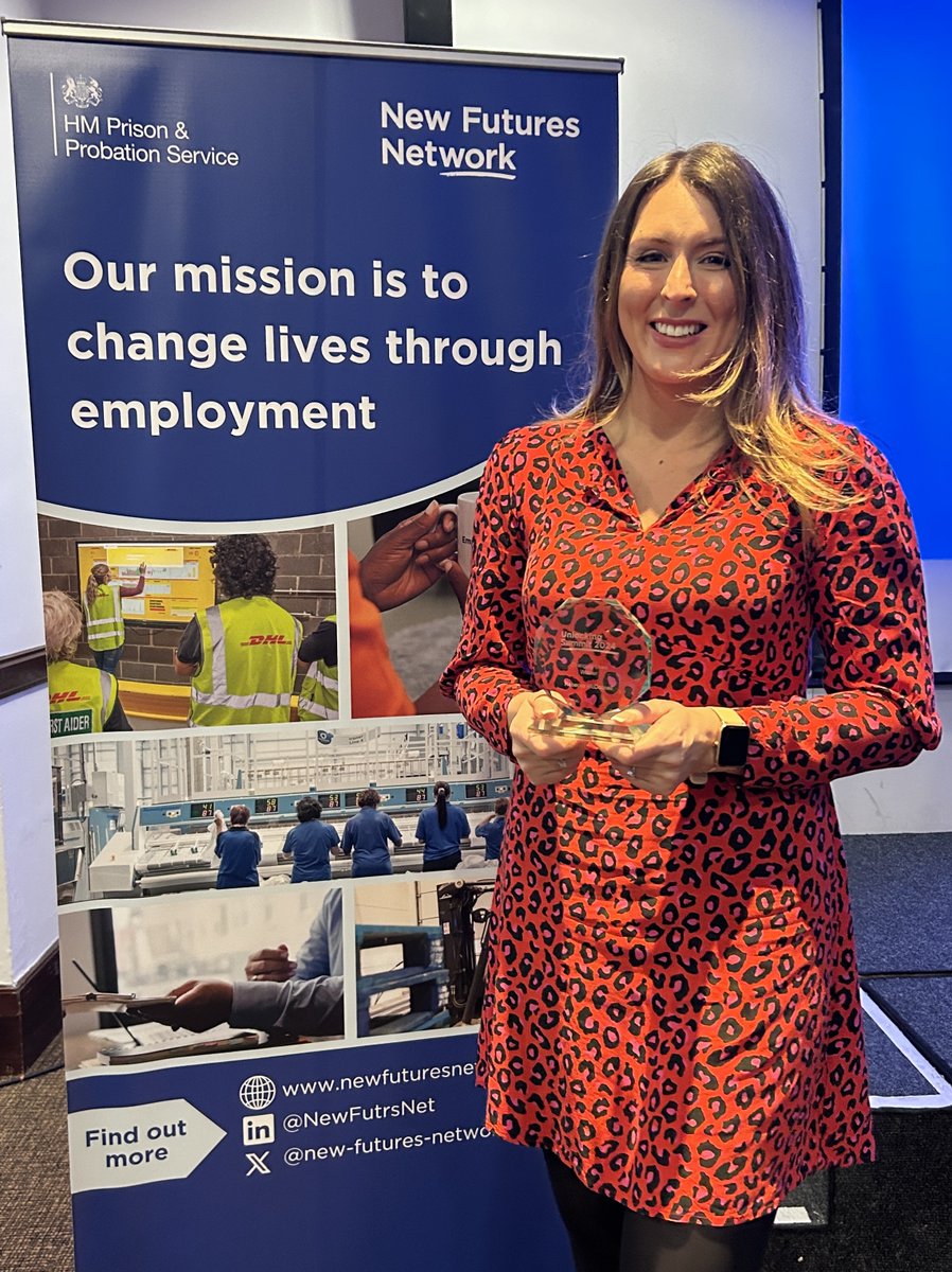 ⭐ Changing Lives Winner – Rebecca McDonnell⭐ Becky, Prison Employment Lead at @HMPHatfield, was instrumental to securing 8 ROTL placements and 3 jobs on release within the construction sector and creating lasting links with employers.