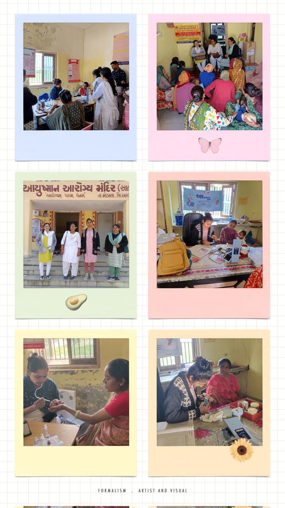 Ayushyaman Arogya Mandir sayra attend  OPD  ncd screening,Mamta Divas anc check up pnc health education about  breastfeeding child vaccination  Gauri divas celebrate. AAM sayra phc dadhaliya block modasa