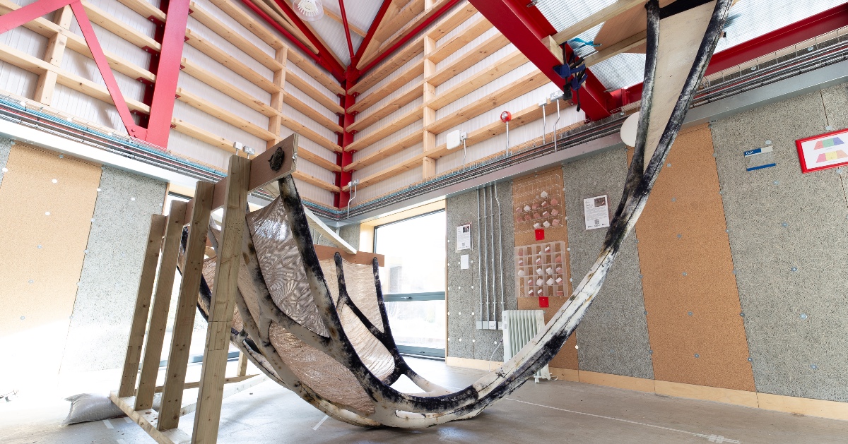 Bio_Buildings's tweet photo. Knitting the Future of Architecture using Fungal Mycelium - An arch made from fungal mycelium grown within 3D knitted fabric formwork, is on display @DesignMuseum! Visit us - Find more information at https://t.co/EgCiBmReHT
@responsiveknit @romykaiser @AAgraviador @dilan70635330 https://t.co/M1F068rzel