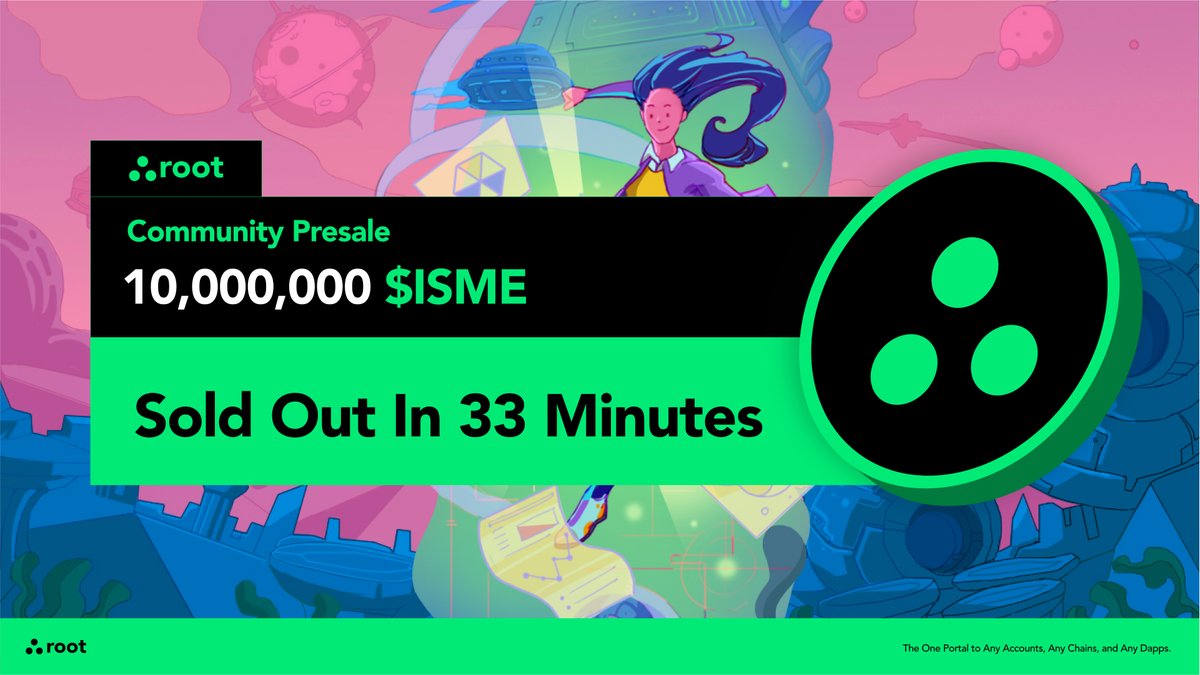 🎉 $ISME Community Presale Sold Out! 🕠 Only under 33 minutes! Thank you for the overwhelming support!