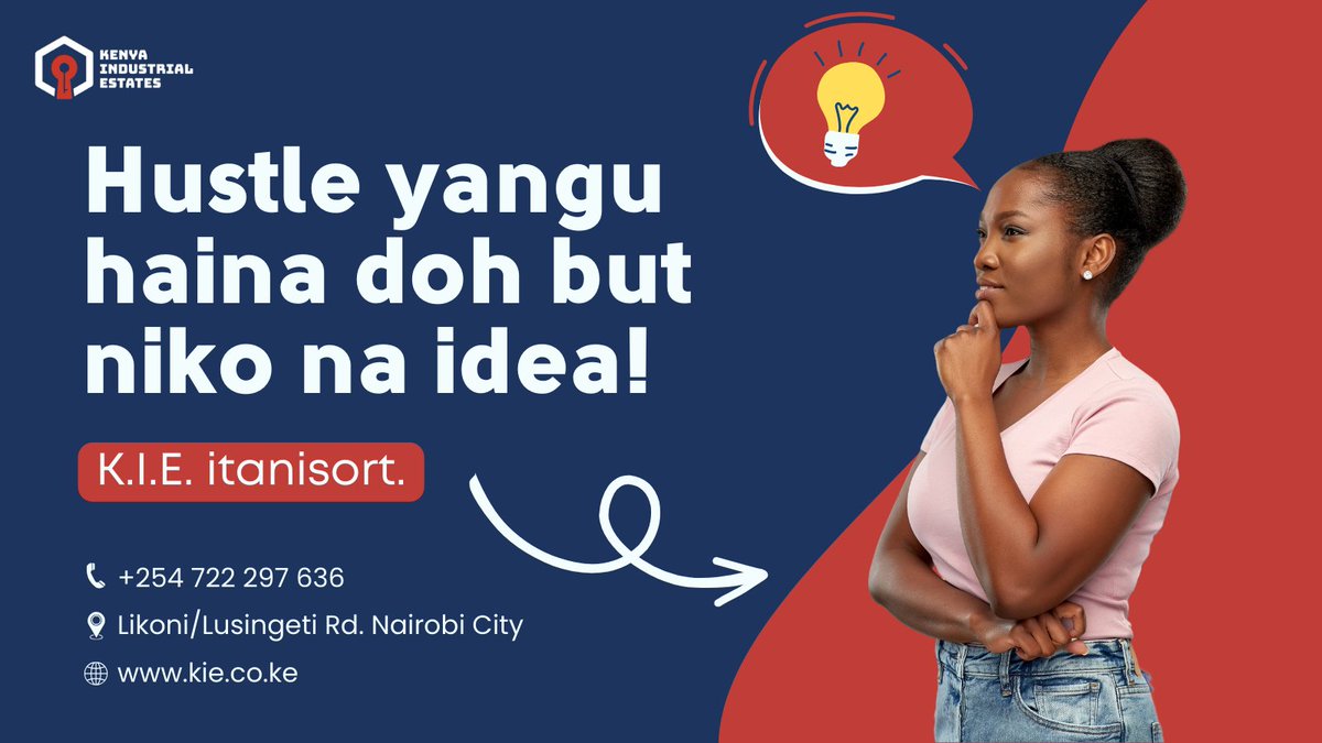 KIE_Kenya's tweet image. Wadau, hustle yako haina doh?
Whether you're in value addition or manufacturing, KIE's got your back with up to 20 million shillings in financing. Plus, explore industrial sheds/parks, subject to availability. Let's fuel your hustle together! 💼💰#KIE #CreditFinancing #MSMEs