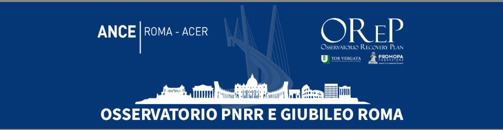 OReP_Ngeu's tweet photo. 🔴Cantieri PNRR a Roma e città metropolitana al 22%. Spesa messa a terra per il #Giubileo al 4,8. Sono i dati elaborati da #OReP per l’Osservatorio PNRR e Giubileo-OPGR. 
📌Se ne parla oggi all’evento Acer al Tempio di Adriano
https://t.co/oJMZNWjoxL https://t.co/EQ0mZ6H13g