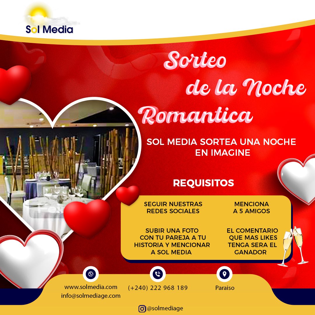 Let’s go go Instagram 🤪No te olvides de seguir todos los requisitos!! 😜😜😜 mucha suerte en el amor 😚♥️ FELIZ SAN VALENTÍN Y FELIZ DÍA DE LA AMISTAD desde la SOL MEDIA.