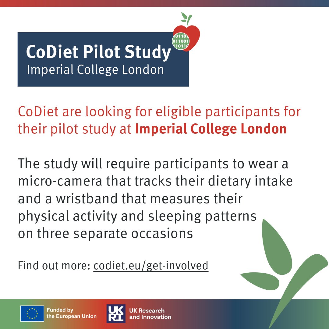 We're recruiting participants for our pilot study at @imperialcollege 🍎 To learn more about eligibility, visit our Get Involved page: hubs.ly/Q02jPBsK0 @ImperialMed