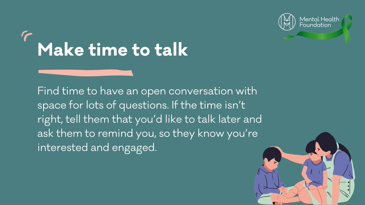 mentalhealth's tweet photo. Having open and honest conversations about the news can help children feel engaged and informed, without becoming overwhelmed by upsetting information.💚

👉 Click through for some tips to help children engage with the news.

🔗 Find more advice: https://t.co/cuWqjefWE6 https://t.co/UbBUHInsn4