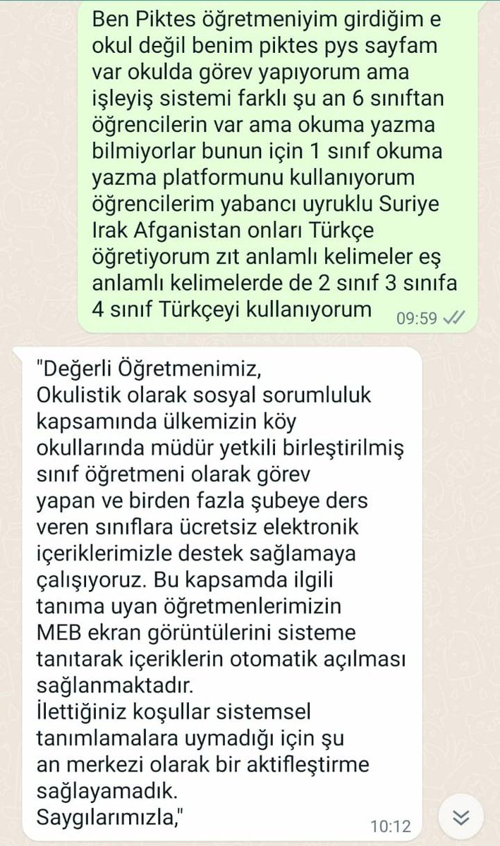 Derslerimizde öğrencilerimize daha faydalı olabilmek adına kendi cebimizden karşılayarak bir platforma üye olmak istiyoruz ama hiç bir tanıma uymadığımız için sistem kabul etmiyor. 

Sn. Bakanım <a href="/Yusuf__Tekin/">Yusuf Tekin</a> #piktes öğretmenleri olarak bizlerin e-okul, mebbis gibi sorunlarımızın