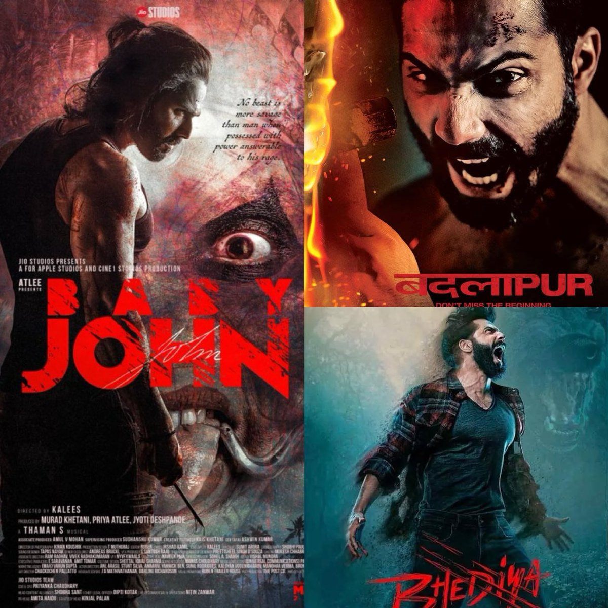 When @Varun_dvn drops a serious poster, fans know they’re about to get an amazing performance🤯

The hype for #BabyJohn is going through the roof now! 📈

Blockbuster Loading! 🎞️

#VarunDhawan #VD18 #VD #Atlee #KeerthySuresh #WamiqaGabbi #Dhawan #Badlapur #Bhediya #MuradKhetani