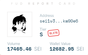 Liking this portfolio tool from <a href="/FudFoxes/">Fud Foxes</a>, you can connect your wallet at seimywallet.xyz

It's a cool and intuitive product. Will be giving away OG spots (free mint) for their upcoming launch shortly.

I ranked S (Elite), how about you?