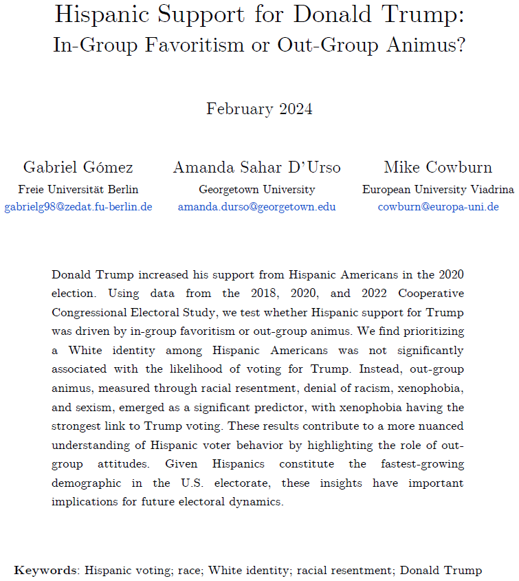 cowburn86's tweet photo. New working paper with my former student @Gabriel_GomezR and the awesome @asdurso
🎉🎉🎉. Full paper: https://t.co/JOfEvNLzWK https://t.co/2fNEqeY78p
