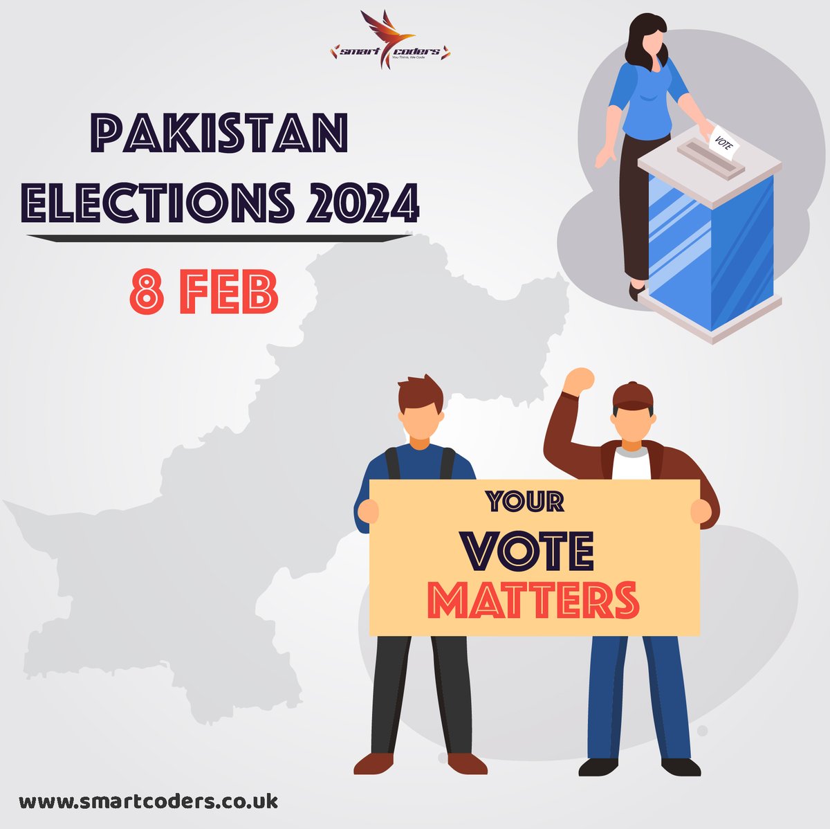 smartcoders_smc's tweet image. Empower change, and cast your vote for a better tomorrow.
#smartcoders #vote #Elections2024 #ElectionCommission #PakistanElection #Pakistan #VotePakistan #GeneralElection2024 #GeneralElectionN0W #GeneralElection #VoteMK2024
#PakistanZindabad #Smartcoders #PakistanElection2024