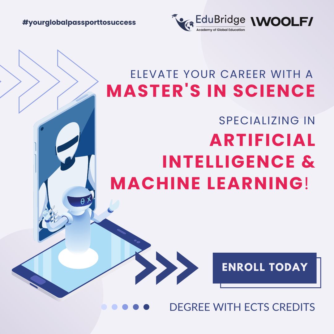 EduBridgelearn's tweet image. Take the next step in your career journey with a Master&apos;s in Science, specializing in Artificial Intelligence &amp;amp; Machine Learning.

Enroll today @ bit.ly/4atGLr4 for a future filled with innovation and expertise.

#MastersInComputerScience #ArtificialIntelligence