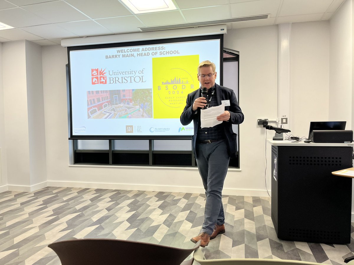 Tom Dudding (@dudders1986) on Twitter photo <a href="/Brisdental/">bristoldental</a> Head of School <a href="/bgmain1/">Barry Main</a> Kicks off the <a href="/BSODR_UK/">BSODR</a> Early career research meeting. Looking forward to fab day of science and collaboration <a href="/bsodr_bris_2024/">BSODR ECR 2024</a> <a href="/Brisdental/">bristoldental</a> Head of School <a href="/bgmain1/">Barry Main</a> Kicks off the <a href="/BSODR_UK/">BSODR</a> Early career research meeting. Looking forward to fab day of science and collaboration <a href="/bsodr_bris_2024/">BSODR ECR 2024</a>