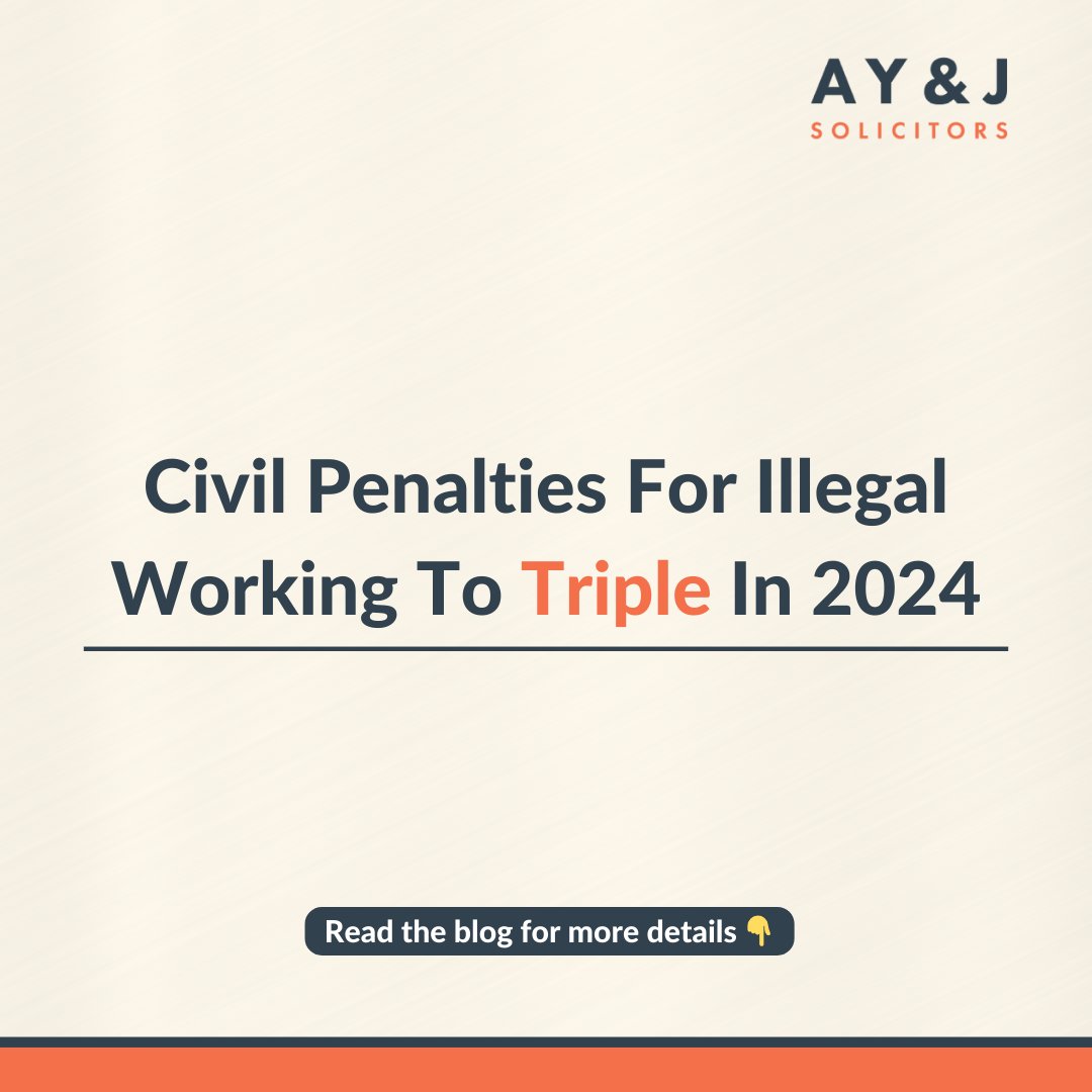 AYJSolicitors's tweet photo. Big changes are coming in 2024 for UK employers and landlords! 

For a detailed breakdown read the full blog➡️ https://t.co/XcSmUCJo63 

#ImmigrationUpdate #UKImmigration #AYJSolicitors https://t.co/h5jvnwh2JY