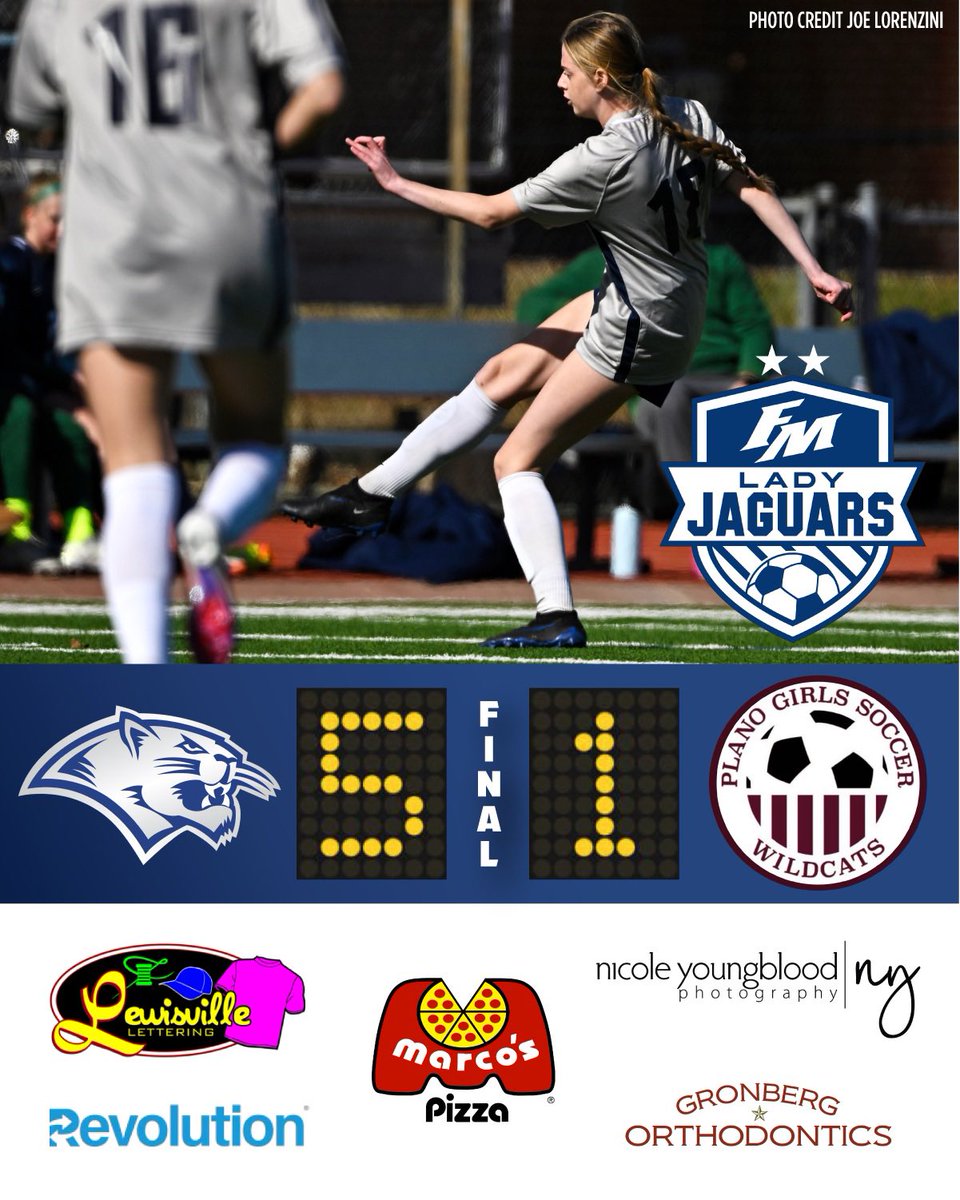 FINAL
FM VARSITY 5-1 PLANO
Bella bags a hat trick &amp; Lila Dukes gets her first assist!

⚽️ <a href="/2025Larson/">Isabella.Larson.2025</a>-3 <a href="/riley11olsen/">Riley Olsen</a> <a href="/AudreyVarney10/">audrey varney</a> 
🅰️ <a href="/haleypeek07/">Haley Peek</a> <a href="/AllyPinto7/">Ally Pinto</a> <a href="/lila_dukes/">Lila Dukes</a> Bella, Riley

Photo credit <a href="/lorenziniphotog/">Joe Lorenzini</a>