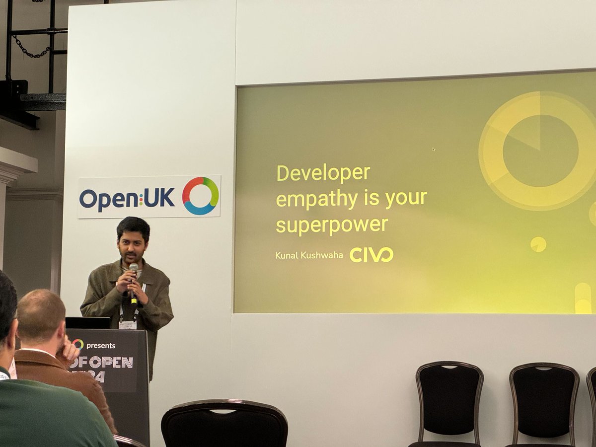 CivoCloud's tweet image. Great talk last night from @kunalstwt at #StateofOpenCon24 on how developer empathy is your superpower 🦸