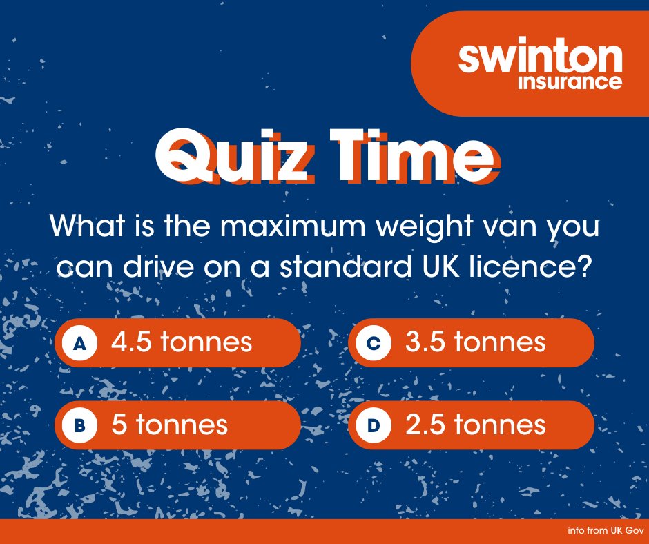 Do you know the maximum van weight you can drive on a standard UK licence? Let’s find out - comment your answer below 😅👇