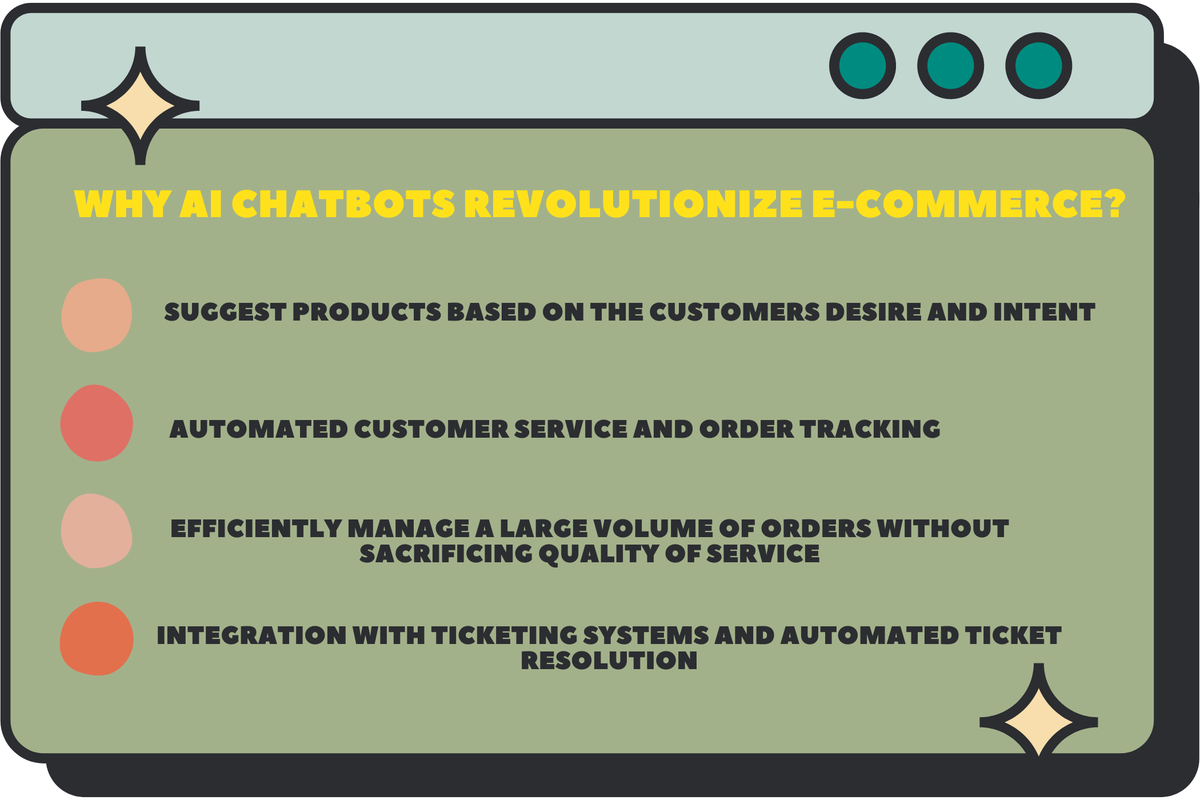Having larger variety of products on your website makes the customer stay longer which will reduce your conversion rate.

You can tackle this by introducing an integrated bot to engage the customer and ease his user experience on your platform. 

Leverage cutting edge AI