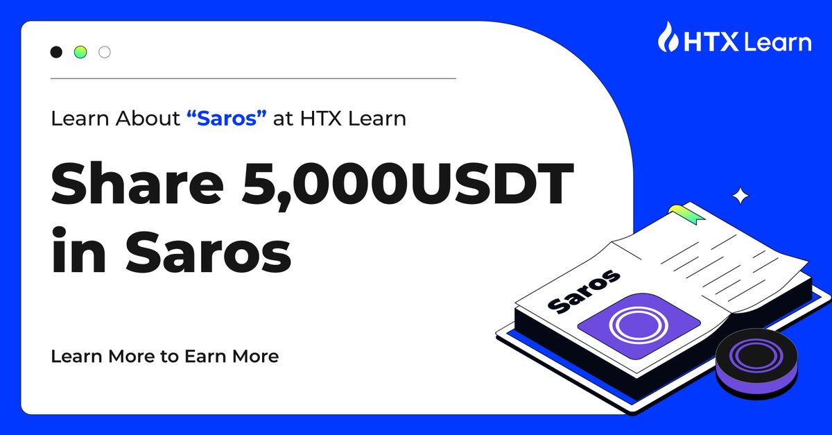 #HTX Learn &amp; Earn!  
Share $ 5,000 in Rewards:

𝗥𝗲𝘄𝗮𝗿𝗱 𝟭:
✅RT + Ace the Quiz: bit.ly/3vKqAWw
✅Follow <a href="/HTX_Global/">HTX</a>  <a href="/Saros_Finance/">Saros</a>
✅Fill out the form: bit.ly/3SIwQHk

𝗥𝗲𝘄𝗮𝗿𝗱 𝟮:
☑️Nail All Questions
☑️Join Now For A Chance To Win