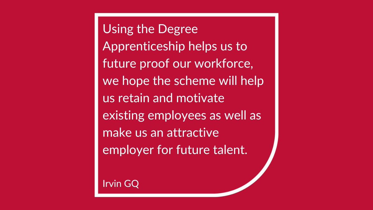 <a href="/IRVINGQ_/">IRVINGQ</a> were one of the first employers to engage with Degree Apprenticeships at <a href="/UniSouthWales/">University of South Wales</a> upon its launch in 2019. They shared with us how it benefits their organisation and their advice to other employers looking to join. Read more: buff.ly/3OniBVN  

#NAW2024