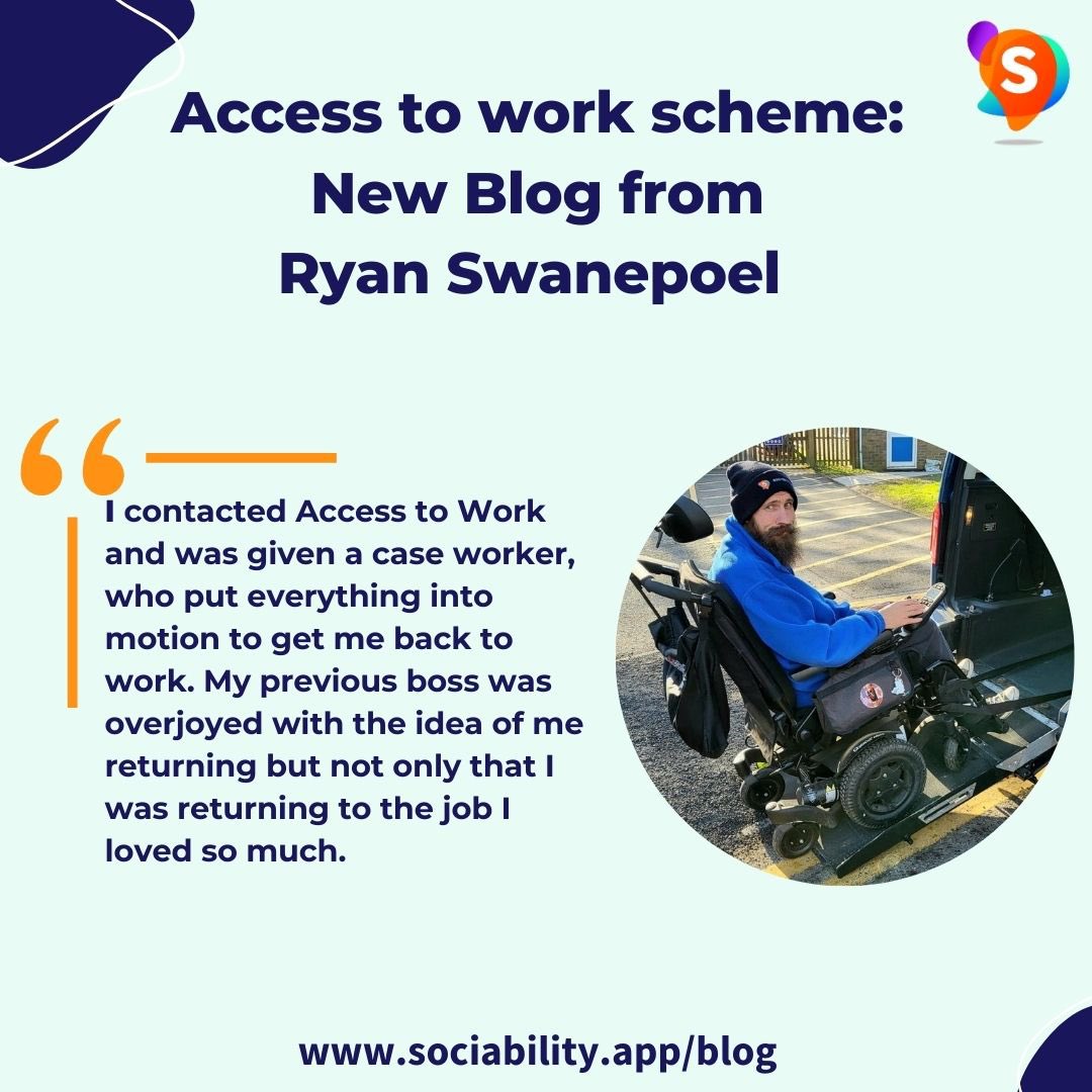 We’ve found lots of Disabled people haven’t heard of the access to work scheme and the support you can get if you’re in work or looking to get into work. Here Ryan talks about his experience! sociability.app/blog/access-to…