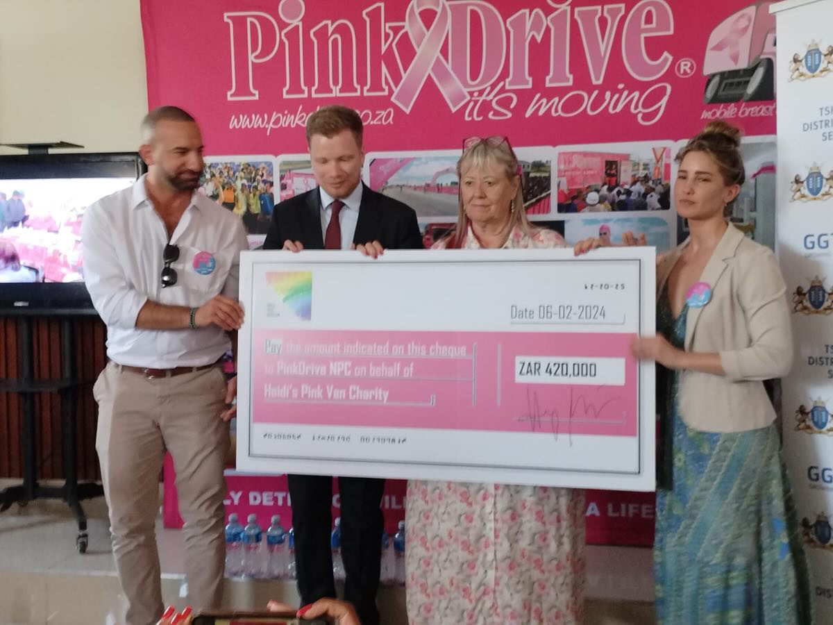 AustriainZA's tweet photo. Austrian charity “Heidi’s Pink Van” donated a vehicle worth R420.000 to the S. A. NGO @PinkDrive, which does incredible work across the country regarding breast & prostate cancer screening & raising awareness on the topic.
Keep up the great work!
#AustriaInZA
#Worldcancerday2024 https://t.co/qCKQYJGEmU