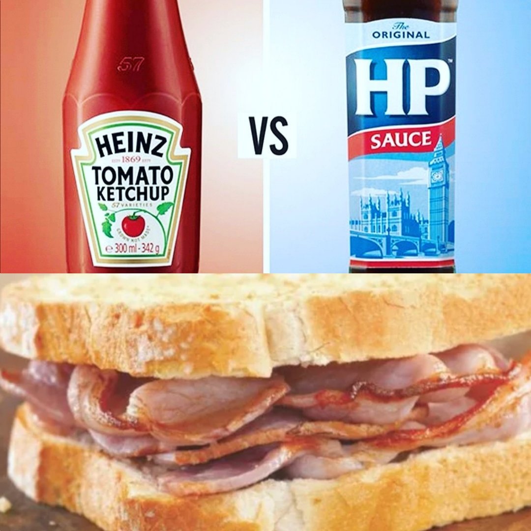 Let's settle this now.. 😆 Red Sauce 🔴 OR Brown Sauce🟤 ON Your Bacon sandwich? 🥓 🥪 🤣🤣🤣🤣🤣🤣🤣