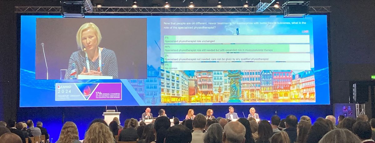 Strong recognition and support of the need for Specialist #Physiotherapy care in #Haemopilia, with expansion of our role to match changing needs of our patients #EAHAD2024 #EAHADCongress